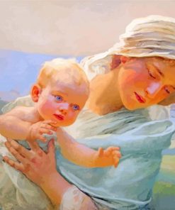 Mother With A Child By dvorak paint by numbers