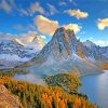 Mount Assiniboine Provincial Park Landscape paint by number