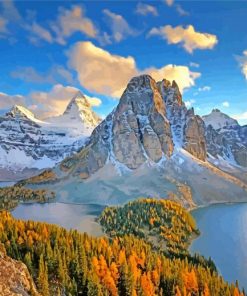 Mount Assiniboine Provincial Park Landscape paint by number