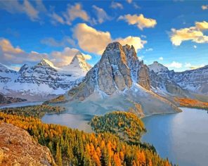 Mount Assiniboine Provincial Park Landscape paint by number