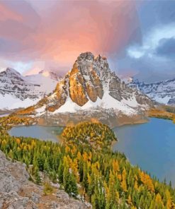 Mount Assiniboine Provincial Parks paint by number