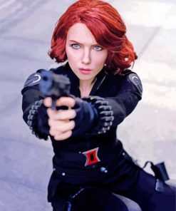 Natasha Romanoff Black widow paint by number