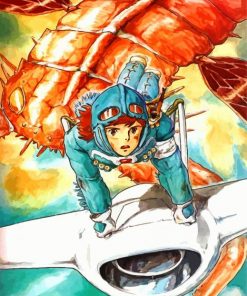 Nausicaa Of The Valley Of The Wind Manga paint by numbers