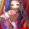 Nezuko Kamado Anime Character paint by numbers