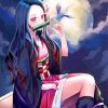 Nezuko Kamado Anime Girl paint by numbers