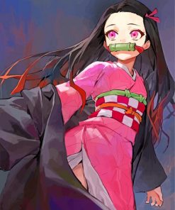 Nezuko Kamado Demon Slayer Anime paint by numbers