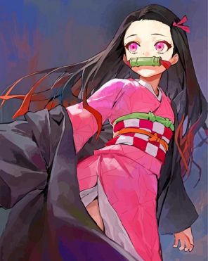 Nezuko Kamado Demon Slayer Anime paint by numbers