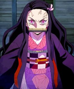 Nezuko Kamado Demon Slayer paint by numbers