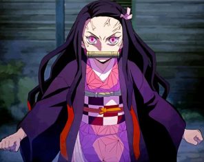 Nezuko Kamado Demon Slayer paint by numbers