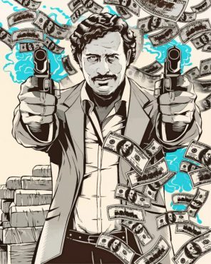 Pablo Escobar Illustration paint by numbers