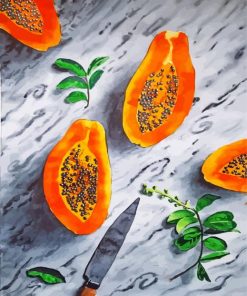 Papaya art paint by number