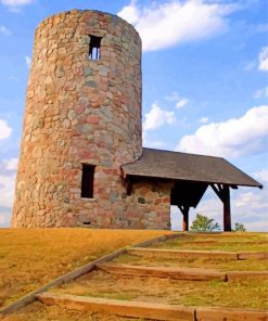 Pilot Knob State Park Observation Tower Lowa paint by number