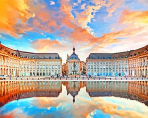 Place De La Bourse Bordeaux France paint by numbers