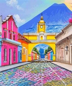 Santa Catalina Arch Guatemala paint by number