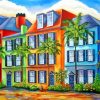 South Carolina Buildings Rainbow Carolina paint by numbers