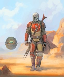 Star Wars The Mandalorian Art Paint by numbers