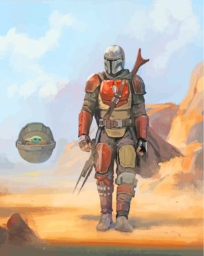 Star Wars The Mandalorian Art Paint by numbers