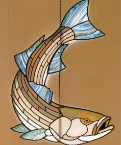 Striper fish art paint by number