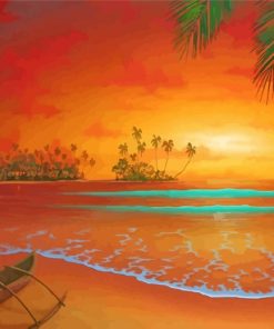 Sunrise Island paint by Numbers