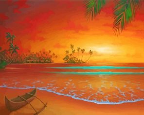 Sunrise Island paint by Numbers