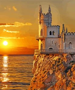 Swallow Nest Castle Sunrise paint by number