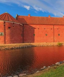 Sweden Fortress River Bridge Landskrona paint by numbers