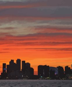 Toronto Buildings Silhouette paint by numbers