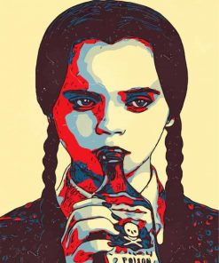 Wednesday Addams Illustration Art paint by numbers