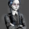 Wednesday Addams Illustration paint by numbers