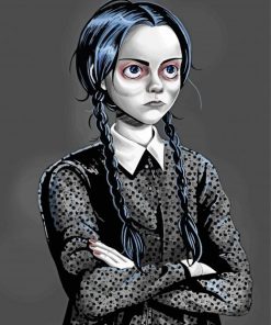 Wednesday Addams Illustration paint by numbers