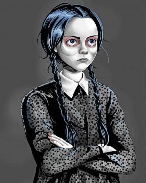 Wednesday Addams Illustration paint by numbers