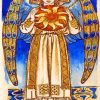 William Morris Day Angel Holding a Sun paint by number