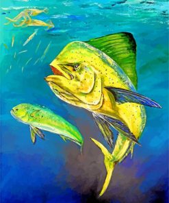 Aesthetic Mahi Mahi Fish paint by numbers