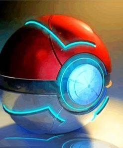 Aesthetic Pokeball paint by numbers