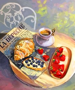 Aesthetic Breakfast paint by numbers