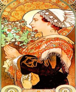 alphonse mucha art paint by number