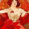 Alphonse Mucha Le Rubis paint by number