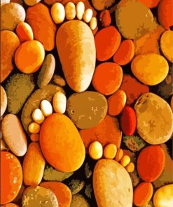 Beige And Brown Pebbles paint by numbers