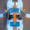 blue and orange Ford Gt40 paint by number