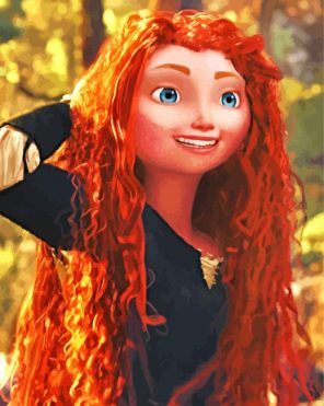 brave princess merida paint by number