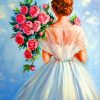 Bride Holding Flowers paint by numbers