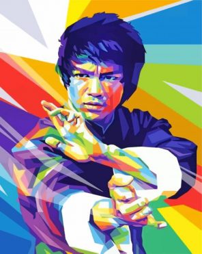 Bruce Lee Pop Art paint by numbers