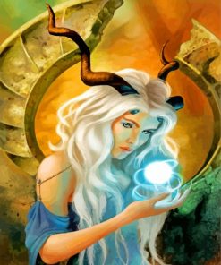 Capricorn Zodiac Sign Goddess paint by numbers