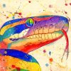 colorful Royal Python paint by numbers