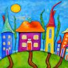 colorful houses paint by numbers