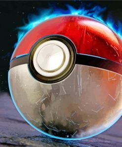 Cool Pokeball paint by numbers