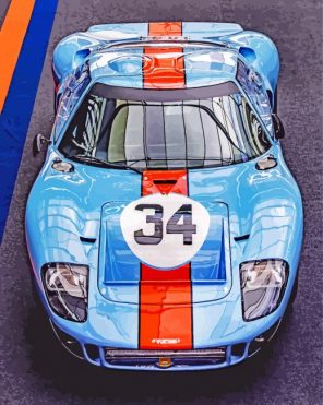 cool ford gt40 paint by numbers