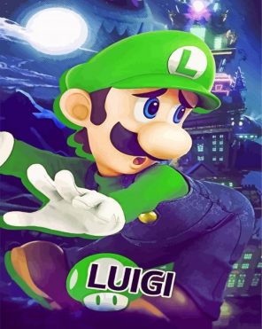 Cool Luigi paint by numbers