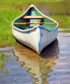 Cool White Skiff paint by number