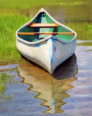 Cool White Skiff paint by number